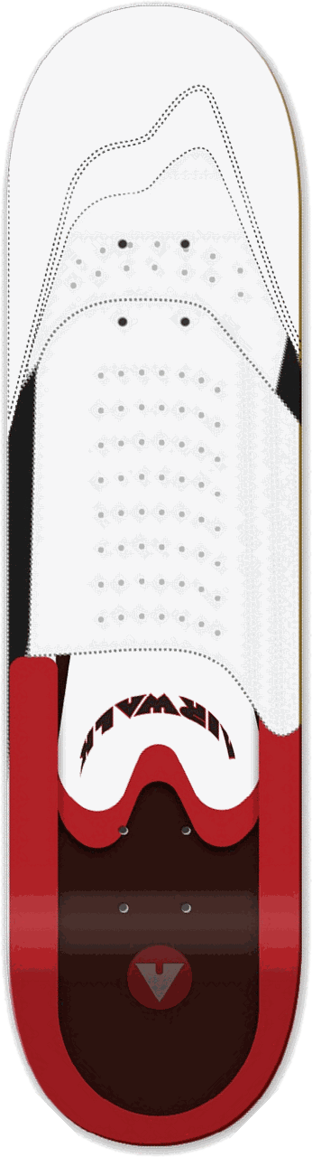 Airwalk, Red/White, Shoe series — skateboard graphic by Leighton Dyer