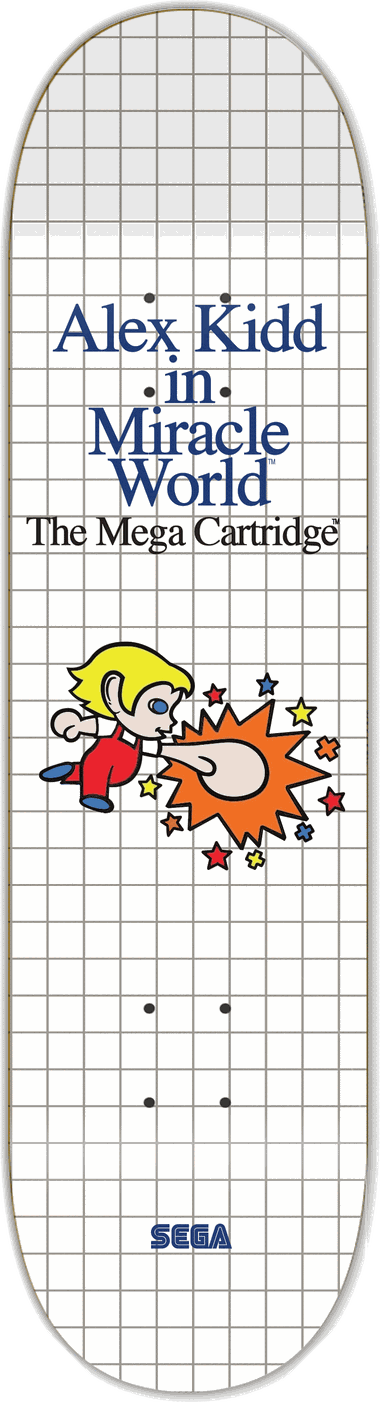 Alex Kidd in Miracle World, Gaming series — skateboard graphic by Leighton Dyer
