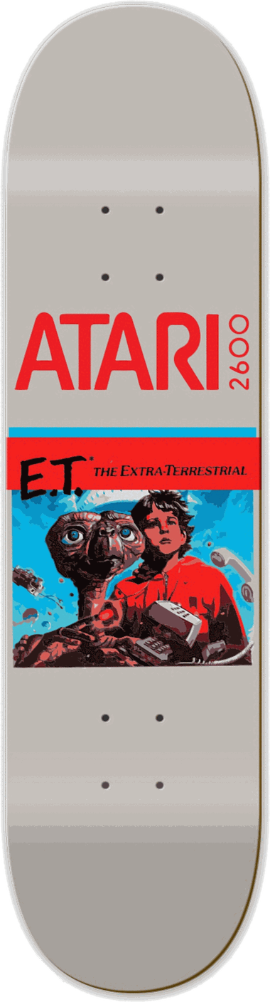 Atari 2600 E.T., Gaming series — skateboard graphic by Leighton Dyer