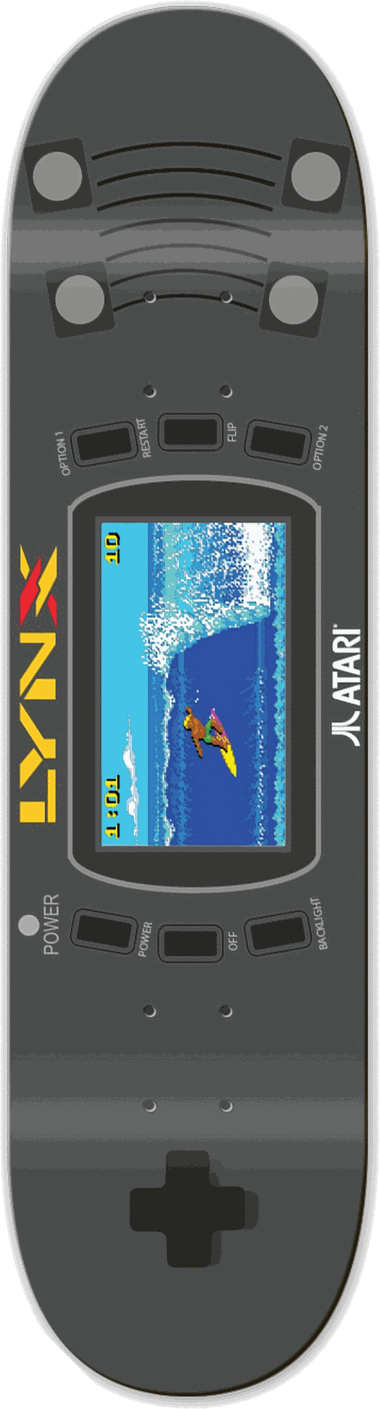 Atari Lynx, Gaming series — skateboard graphic by Leighton Dyer