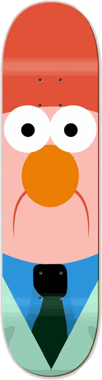 Beaker, People series — skateboard graphic by Leighton Dyer