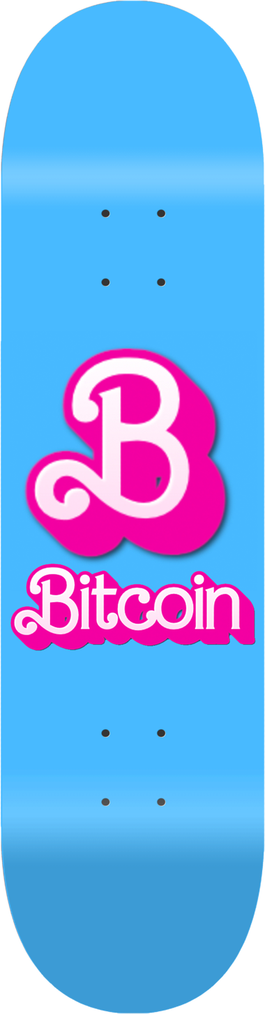 Barbie Bitcoin, Bitcoin series — skateboard graphic by Leighton Dyer