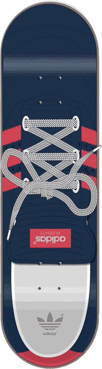 Adidas Busenitz, Navy, Shoe series — skateboard graphic by Leighton Dyer