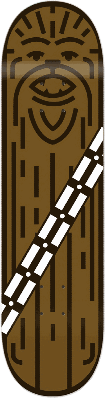 Chewbacca, Star Wars series — skateboard graphic by Leighton Dyer