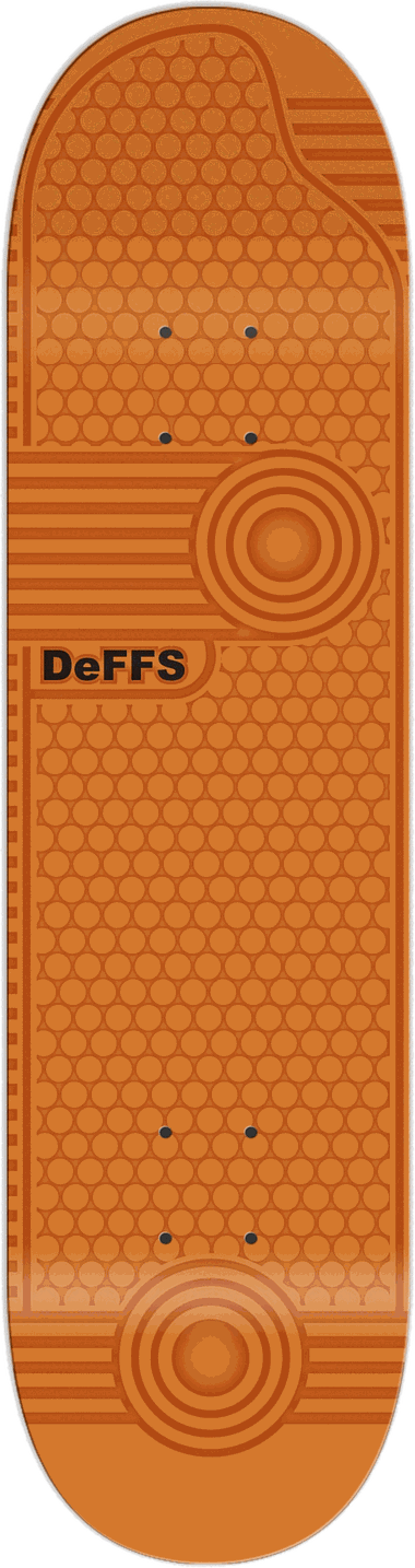 DeFFS, Orange Sole, Shoe series — skateboard graphic by Leighton Dyer