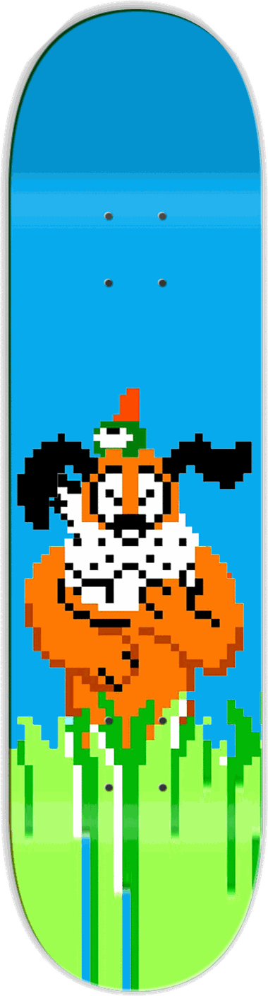 Duck Hunt, Dog, Gaming series — skateboard graphic by Leighton Dyer