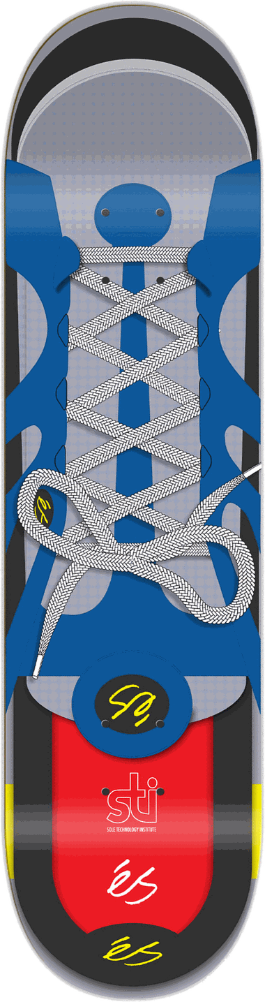 éS STI, Blue/Red, éS series — skateboard graphic by Leighton Dyer
