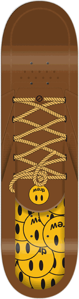 éS Drew, Brown, éS series — skateboard graphic by Leighton Dyer