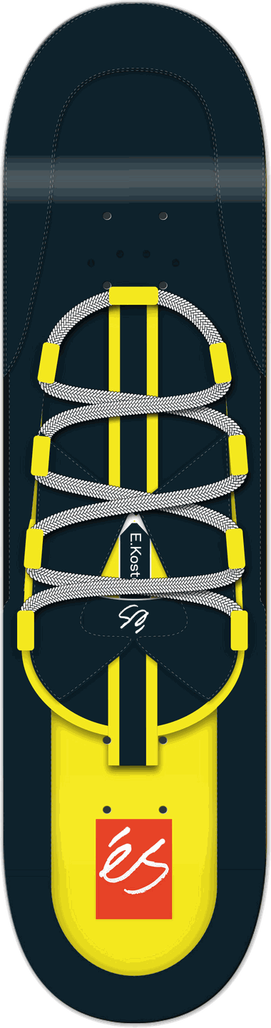 éS E.Koston, Navy/Yellow, éS series — skateboard graphic by Leighton Dyer