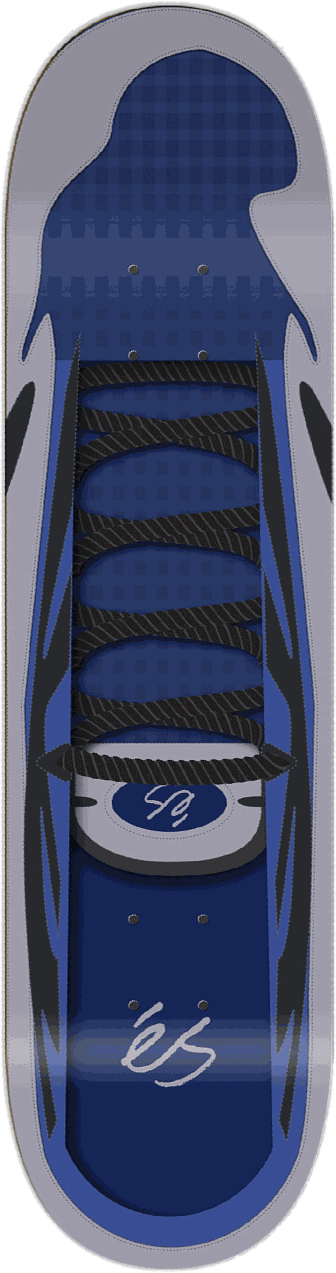 éS Navy/Blue, éS series — skateboard graphic by Leighton Dyer