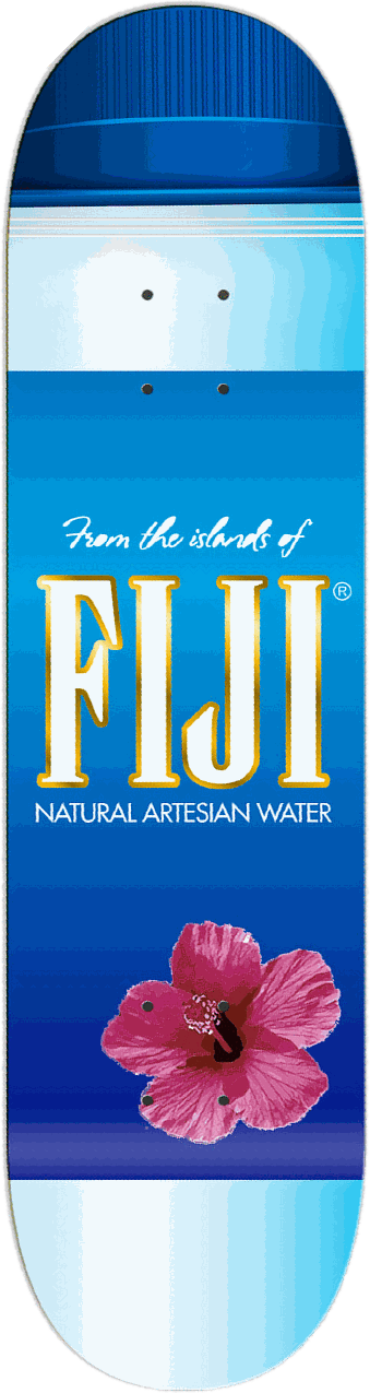 Fiji Water, Packaging series — skateboard graphic by Leighton Dyer