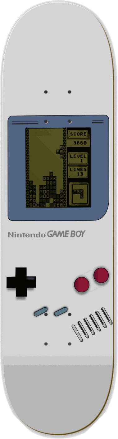 Game Boy, Gaming series — skateboard graphic by Leighton Dyer
