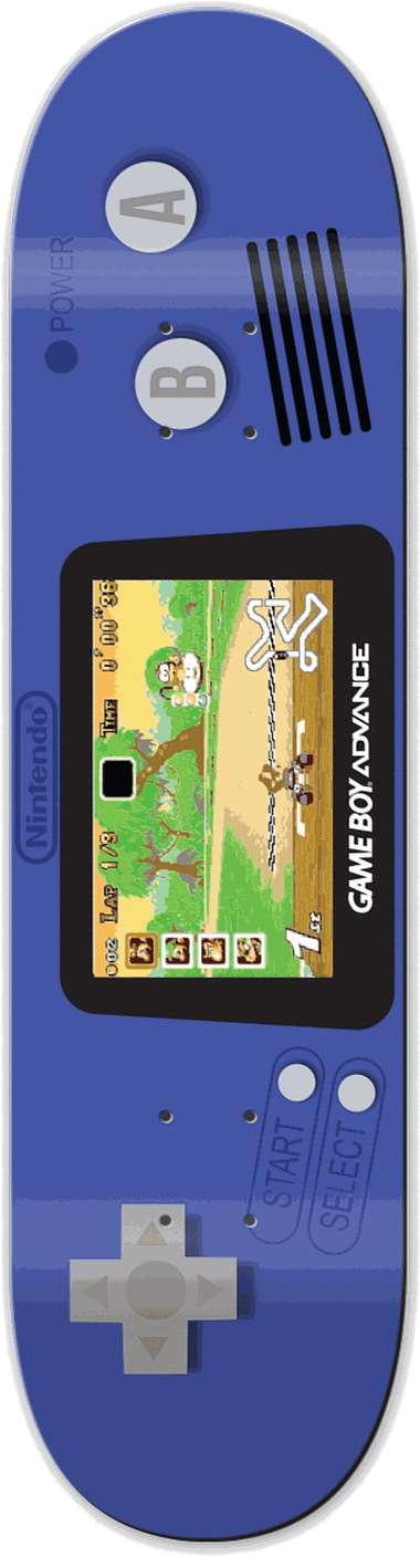 Game Boy Advance, Gaming series — skateboard graphic by Leighton Dyer