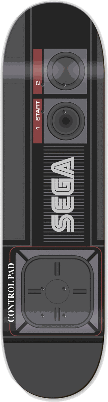 Sega Master System Control Pad, Gaming series — skateboard graphic by Leighton Dyer