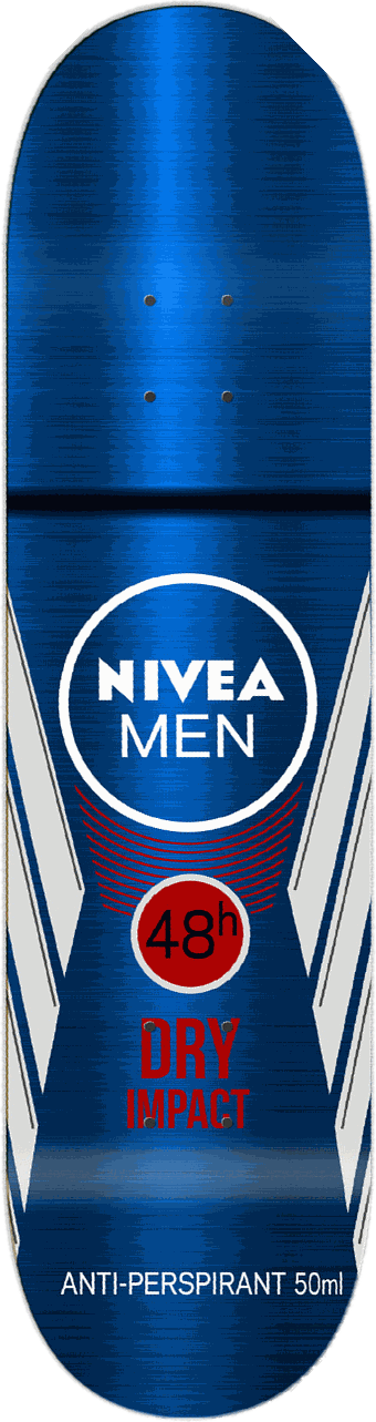 Nivea Men, Packaging series — skateboard graphic by Leighton Dyer