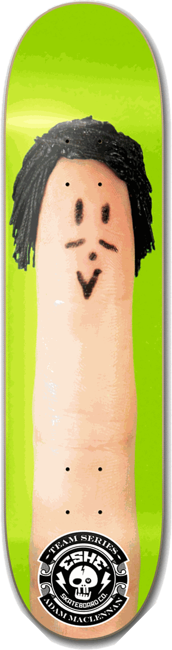 Eshe Team Finger, Adam MacLennan, Other / one-offs — skateboard graphic by Leighton Dyer