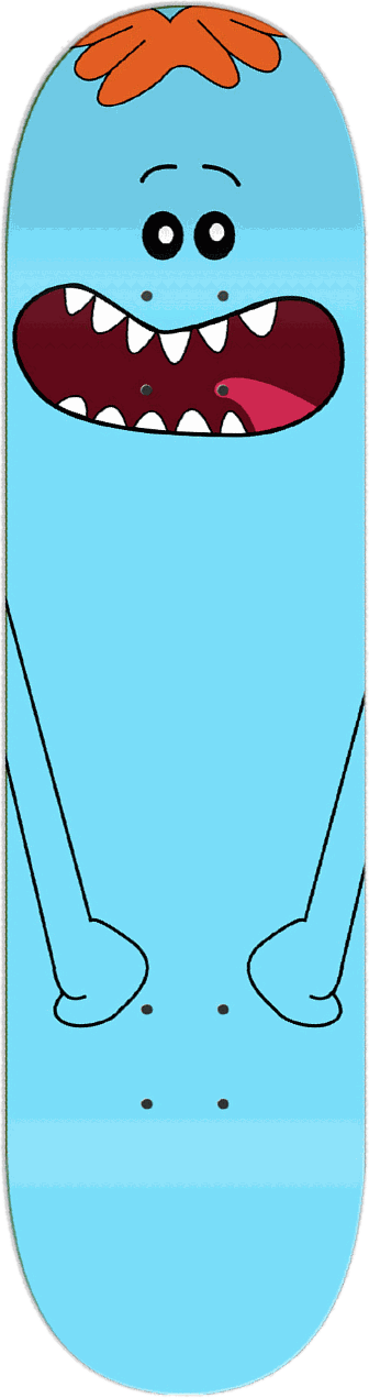Mr. Meeseeks, Other / one-offs — skateboard graphic by Leighton Dyer