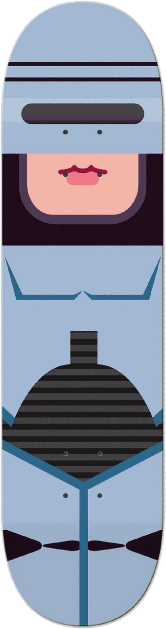 RoboCop, Other / one-offs — skateboard graphic by Leighton Dyer