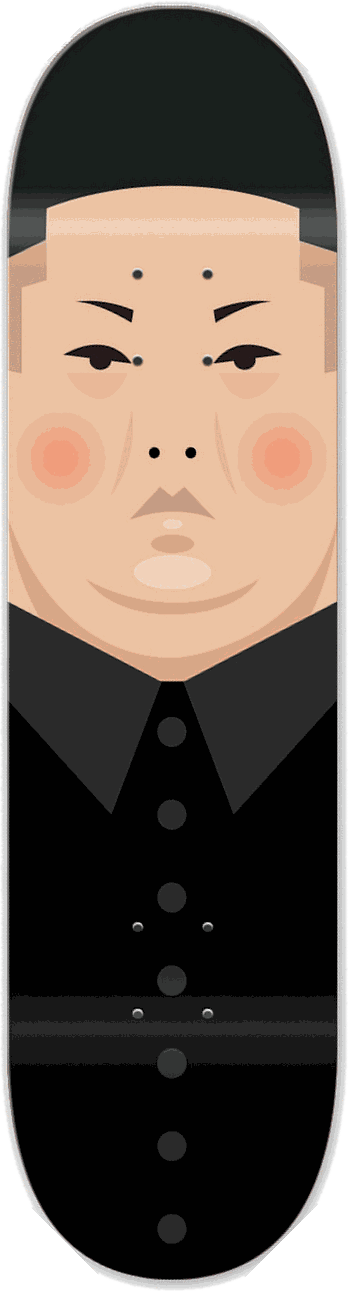 Kim, People series — skateboard graphic by Leighton Dyer