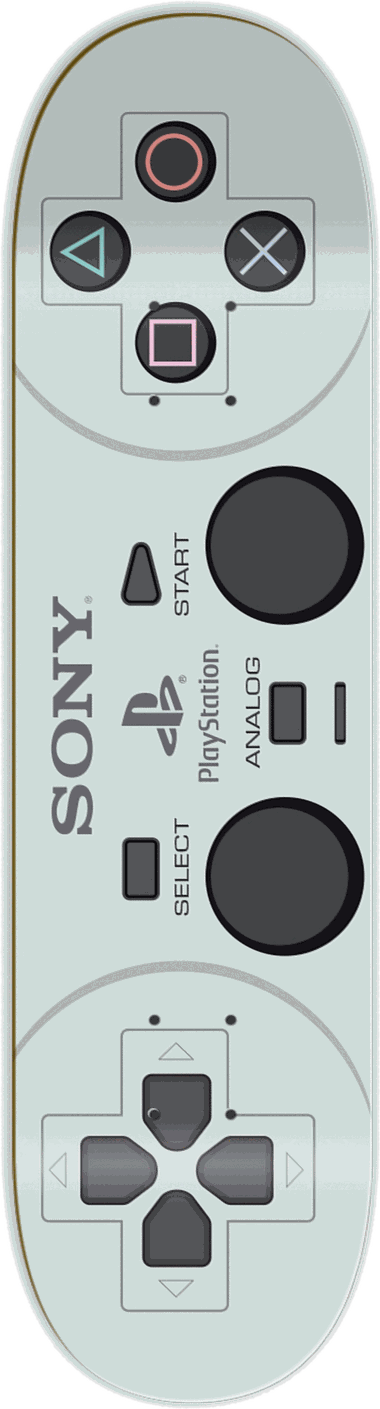 PlayStation DualShock, Gaming series — skateboard graphic by Leighton Dyer