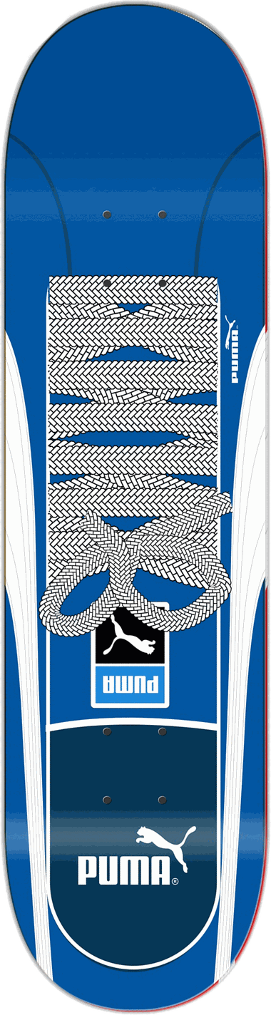 Puma State, Blue, Shoe series — skateboard graphic by Leighton Dyer