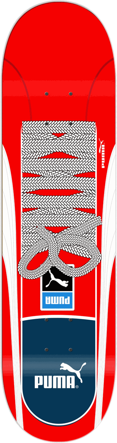 Puma State, Red, Shoe series — skateboard graphic by Leighton Dyer