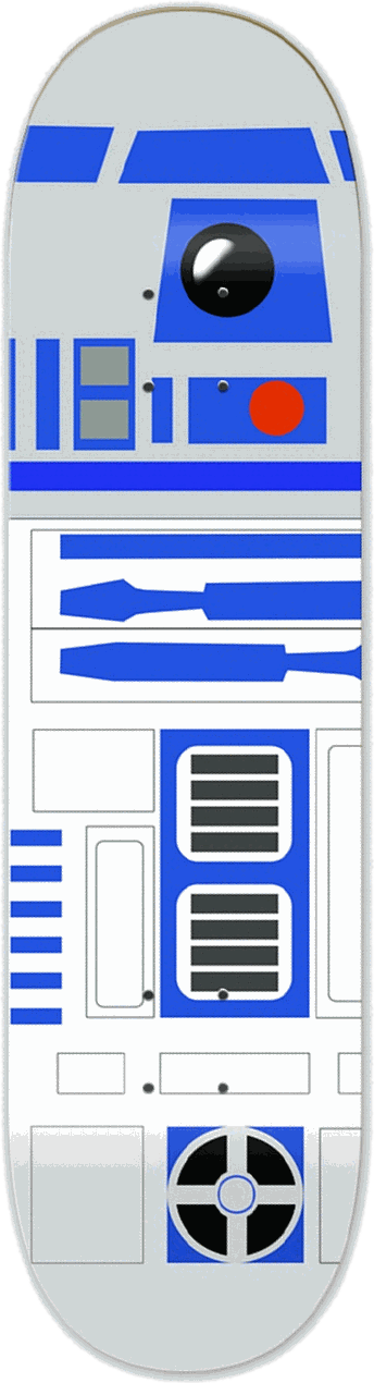 R2-D2, Star Wars series — skateboard graphic by Leighton Dyer