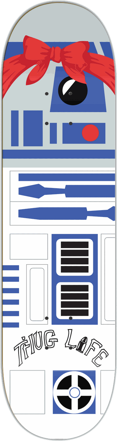 R2-Pac, Star Wars Parody — skateboard graphic by Leighton Dyer