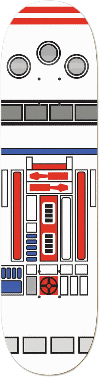R5-D4, Star Wars series — skateboard graphic by Leighton Dyer