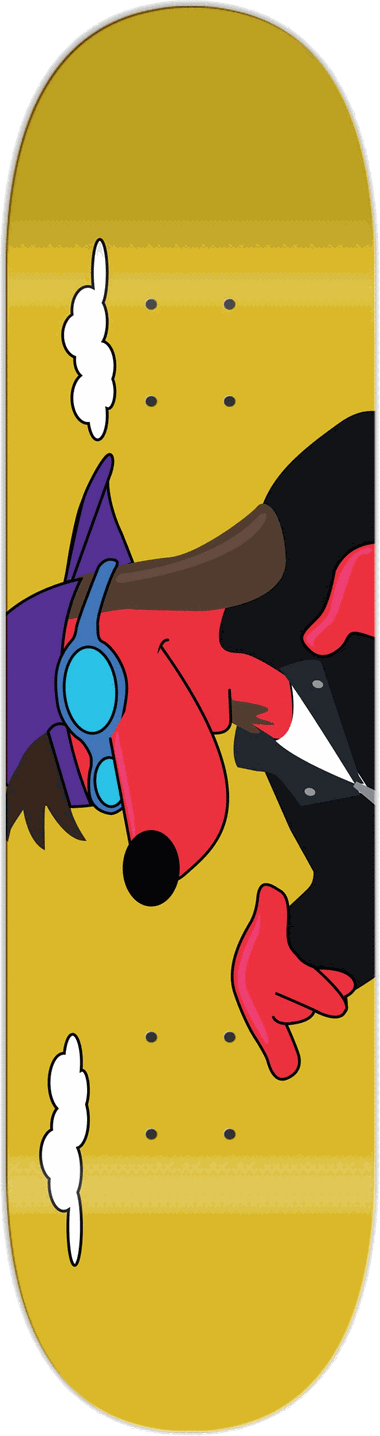 Poochie, People series — skateboard graphic by Leighton Dyer