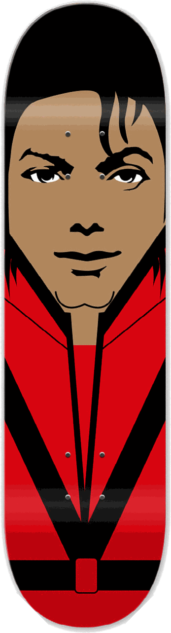 Michael Jackson, People series — skateboard graphic by Leighton Dyer
