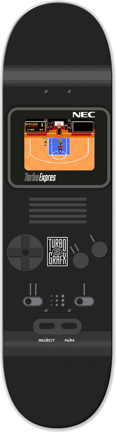 NEC TurboExpress, Gaming series — skateboard graphic by Leighton Dyer
