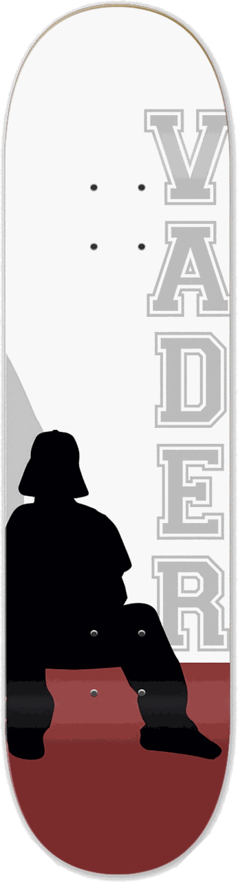 Vader, Star Wars series — skateboard graphic by Leighton Dyer