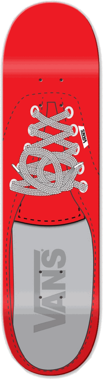 Vans, Red, Shoe series — skateboard graphic by Leighton Dyer