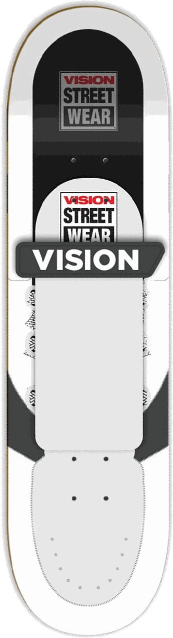 Vision Street Wear, White, Shoe series — skateboard graphic by Leighton Dyer