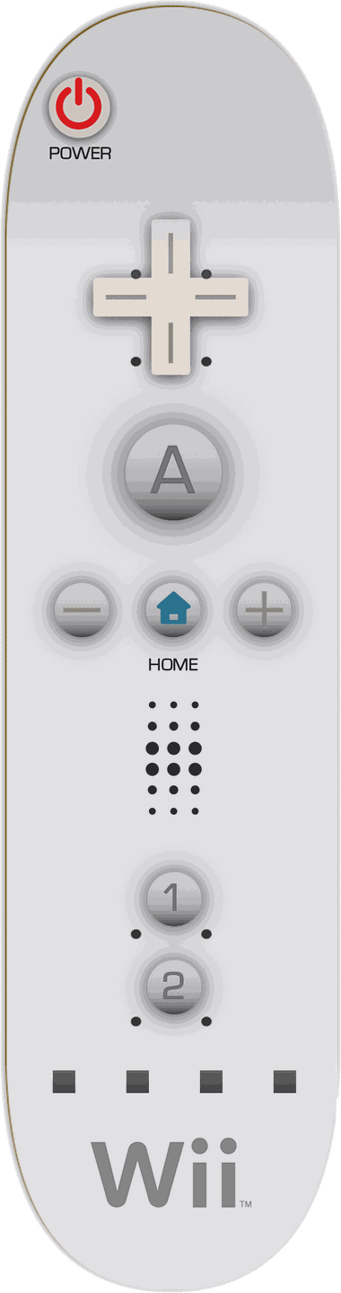 Wii Remote, Gaming series — skateboard graphic by Leighton Dyer